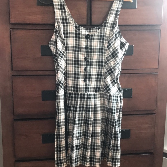 Vintage California Girl Black, Red, White Pleated Plaid Romper Size 13/14 (MED)? - Picture 1 of 13